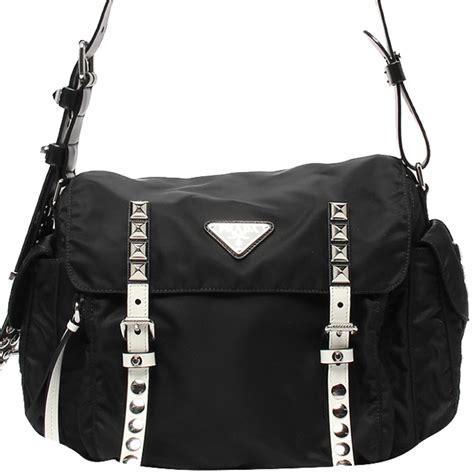 prada messenger bag vela|Prada vela shoulder bag black.